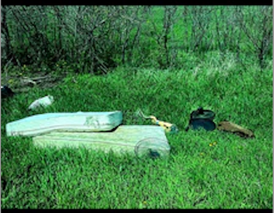 These items were illegally dumped items on private property