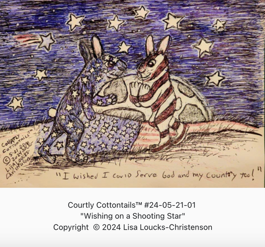 Courtly Cottontails™ #24-05-21  Original Comic Art By Lisa Loucks-Christenson